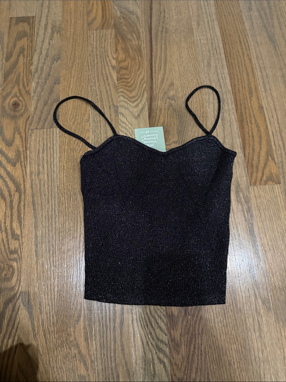 Brand new with tags*Womens’ Sparkle Cropped Cami Tank Top